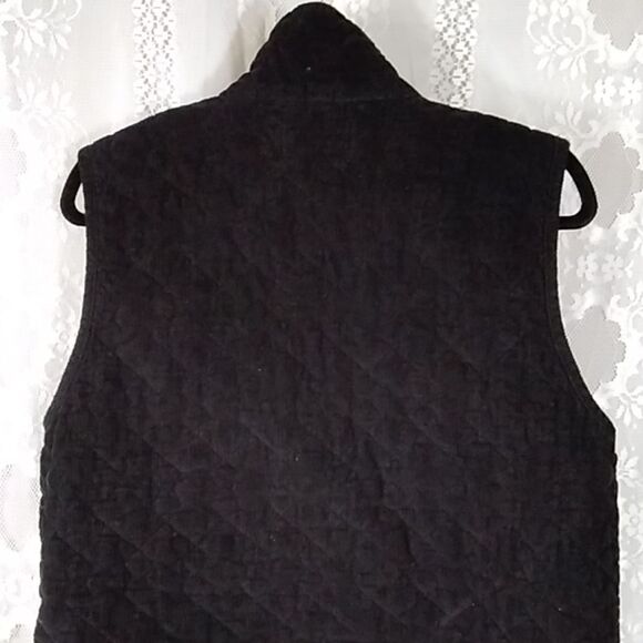 Habitat Clothes To Live In Women Jacket Vest Black Size SM 100% Cotton Courduroy - Picture 13 of 16